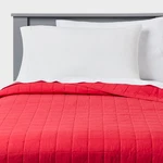 Twin Box Stitch Microfiber Kids' Quilt Berry Red - Pillowfort. Fixed Price $16.99.