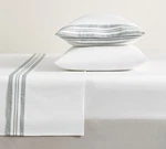New Pottery Barn Addison Border Percale Sheet Set Color White/blue. Fixed Price $69.99.
