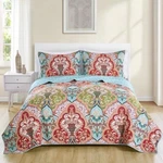 Better Homes & Gardens Multicolor Reversible Quilt Pillow Shams Full/queen Guc. Fixed Price $31.50.