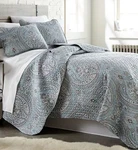 Southshore Fine Linens 3-PC Quilt Set Cal King/king Pure Melody- Aqua Embroider. Fixed Price $42.00.