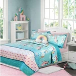 Safdie & Co. 2-PIECE Polyester Rainbow Full/ Queen Quilt Set Multi-color. Fixed Price $25.00.