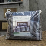 Truly Soft Trey Plaid Polyester 3-PIECE Duvet Set Multicolor Blue Full/queen. Fixed Price $16.90.