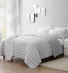 3 Pc Checkered Plaid Embroidered Vintage Soft Quilt Set By Sweet Home Collection. Fixed Price $35.00.