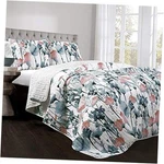 Zuri Flora Quilt - Colorful Painted Flower Design Reversible 3 Full/queen. Fixed Price $136.14.