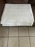 Queen Size White Quilt Blanket Textured Stripe Polyester 90X96 By Jennifer Adams. Fixed Price $26.99.