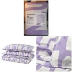 Ikea Berghemlock King Duvet Cover And 2 Pillowcases White/lilac New. Fixed Price $35.07.