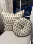 Set Of 2 Custom Pillows Nama Samay Fabric + Contrast Trim. Insert Included!. Fixed Price $250.00.