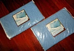 Kohl's Home Classics Anna Blue Quilted (2) Standard Pillow Shams 20 X 26. Fixed Price $39.20.