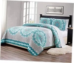 Linen Plus 3PC Over Size Quilted Bedspread Floral King/california. Fixed Price $40.54.