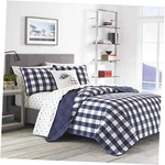Eddie Bauer Home Lake House Collection Bedding Set - 100% Cotton Full Blue. Fixed Price $99.05.