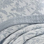 New! Cozy Cottage Chic French Country Light Blue Grey White Leaf Soft Quilt Set. Fixed Price $168.32.