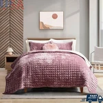Luxury Velvet Quilt Set Ultra Soft Bedding Elegant Home Decor 2 Pillow Shams New. Fixed Price $135.65.