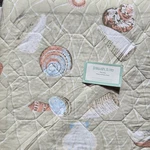 Laura Ashley King Quilt W/ 2 Standard Shams Beach House Seashells Tropical. Fixed Price $145.00.