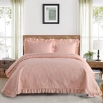 Djy Blush Pink Queen Quilt Bedding Set, Lightweight Soft Microfiber Bedspreads. Fixed Price $76.42.