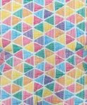 Colorful Geometric Twin Size Cotton Quilt, Bright Triangle Bed Cover. Fixed Price $75.88.