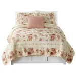 Greenland Home Antique Rose King Quilt Set Ecru. Fixed Price $144.49.