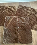 Bella Notte Silk Velvet Euro Shams, Quilted, Brown, Set Of 3!. Fixed Price $322.00.