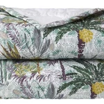 $825 Nwt Yves Delorme Iles King Coverlet Bed 112X98" Tropical White France. Fixed Price $550.00.