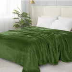 Ultra-soft Micro-velour Blanket Full/queen 90X90 In Elegant Green Round Comfort. Fixed Price $39.00.
