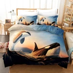 3D Whale Sea Sky Quilt Cover Bedding Sets Pillowcases. Fixed Price $79.29.