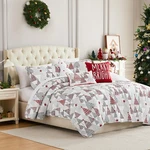 Inc. Christmas Quilt, Queen Size/full W/2 Shams & 3 Throw Pillows, R.... Fixed Price $149.45.