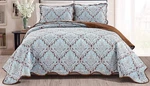Grandlinen 3-PIECE Fine Printed Oversize 115" X 93" Quilt Set Reversible. Fixed Price $71.59.