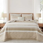 Finlonte 100% Cotton Overized King Bedspread Set, Striped Reversible Lightwei.... Fixed Price $273.57.