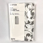 Ikea Rostvin Twin Duvet Cover & Pillowcase Set White Gray New. Fixed Price $20.00.