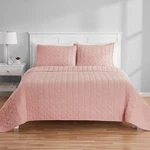 Mainstays Solid Textured Box Crinkle Quilt, Pink Blush, Full/queen, Soft Wash. Fixed Price $35.78.