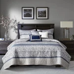 Madison Park King Quilt - Lustrous Jacquard & Glitter Accent Coverlet Set.... Fixed Price $164.73.