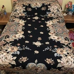 Soft Surroundings Ariya Tapestry Coverlet Queen Floral On Black Ornate Romantic. Fixed Price $220.00.