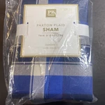 Pb Teen Paxton Blue Plaid Quilted Standard Pillow Sham Cotton/poly. Fixed Price $29.99.