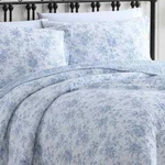 New! Cozy Elegant Chic Romantic Shabby Rose Blue Grey White Leaf Quilt Set. Fixed Price $168.32.
