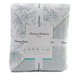 Tommy Bahama Pin & Ink Palm Quilt Set Queen/full Green Reversible 100% Cotton Nw. Fixed Price $84.99.