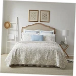 Laura Ashley - Quilt Set, Soft Cotton Bedding With Reversible Twin Beige. Fixed Price $86.25.