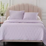 Sky Core Tufted Full /queen Quilted Coverlet & Shams Set Thistle Cotton. Fixed Price $43.98.