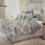 Dena Home Breeze Blue Yellow Twin Quilt And Pillow Sham Set New. Fixed Price $198.95.