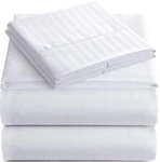 Elaine Karen Sheet Set 4-PIECE Striped Size Bed Full, White. Fixed Price $28.99.