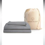 Good Sleep Bedding Cal King Sheet Set - 4 Piece 100% Cotton, 800 Tc Light Grey. Fixed Price $55.00.