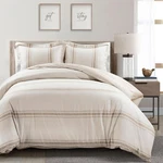 Lush Decor Farmhouse Stripe Reversible Cotton Duvet Cover Queen Size 3 Piece .... Fixed Price $105.21.