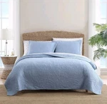 Tommy Bahama - King Size Quilt, Reversible Cotton Bedding, Costa Sera Blue. Fixed Price $64.88.