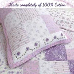 New! Cozy Cottage Chic Purple Lilac Lavender Pink Green Country Soft Quilt Set. Fixed Price $156.32.