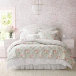 Laura Ashley- Quilt Set, Reversible Cotton Bedding Queen, Melany Pink. Fixed Price $120.65.