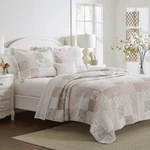 Laura Ashley Home - Quilt Set, Cotton Queen, Celina Patchwork Pink/sage. Fixed Price $109.99.