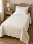 Columbine Cody Matelass Twin Coverlet 94X68 Ivory Seashells Starfish Portugal. Fixed Price $75.00.