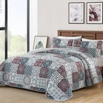 Dobuyly Patchwork Quilt Set Size Boho Plaid Bedspread Queen, Red Grey. Fixed Price $30.90.