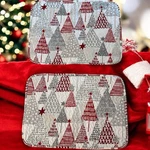 Levtex Home White Red Gray Christmas Trees Quilted Standard Pillow Sham Set. Fixed Price $12.00.