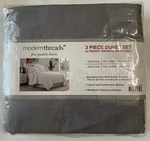 Modern Threads Piece Duvet Set, 3D100MFE-GRY-QN, Full/queen. Fixed Price $14.99.