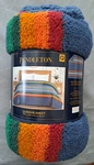 New Pendleton Sherpa Fleece Serape Stripe Blue Queen Size Blanket (1623498). Fixed Price $99.95.