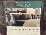 Kenneth Cole Landscape Full/queen Quilted Velvet Coverlet Plum Hollywood Regency. Fixed Price $110.00.